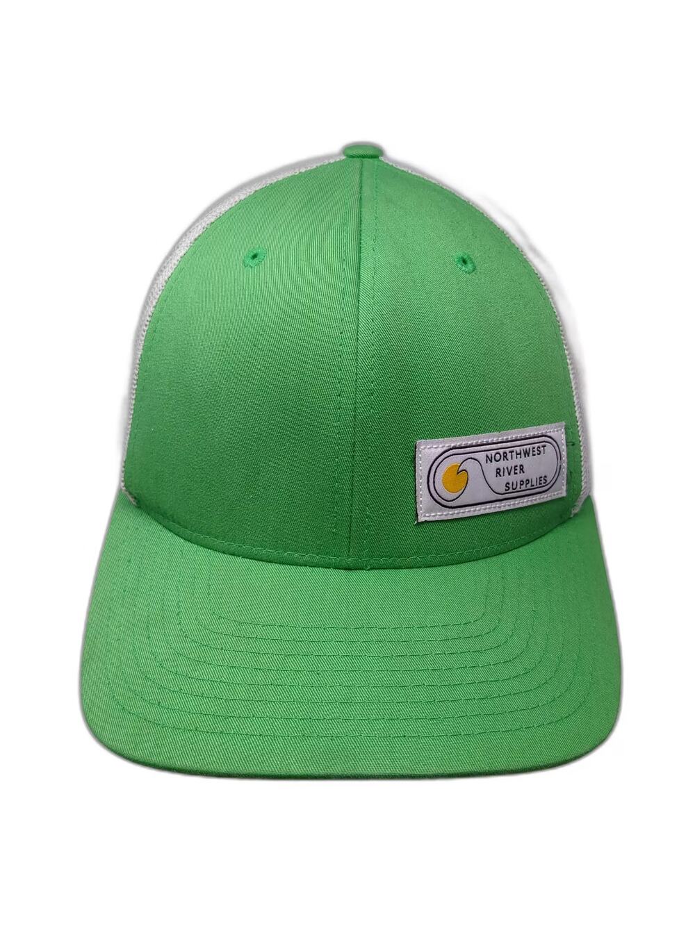 NRS Northwest River Supplies Green Trucker Hat Snapback Mesh Patch OS Adjustable